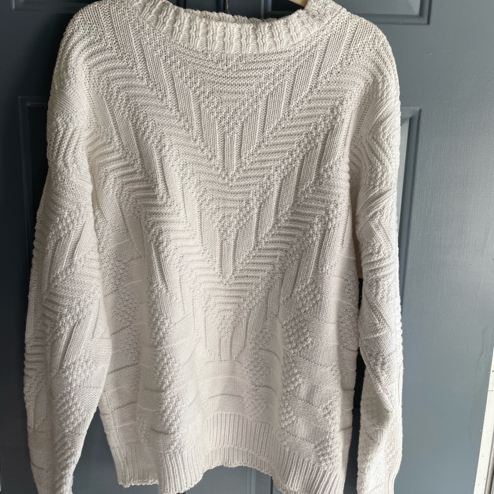 Men’s Vintage Off White Knit Sweater